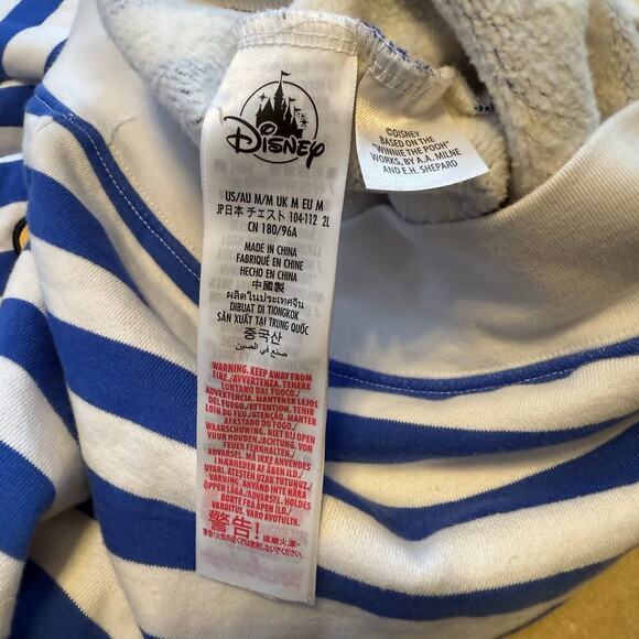 Winnie the Pooh Blue and White Striped Hoodie Medium SOLD OUT Disney Parks VGUC - Picture 5 of 8
